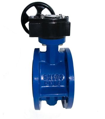 Valva de borboleta de dupla flanges com revestimento de borracha EPDM/NBR para água