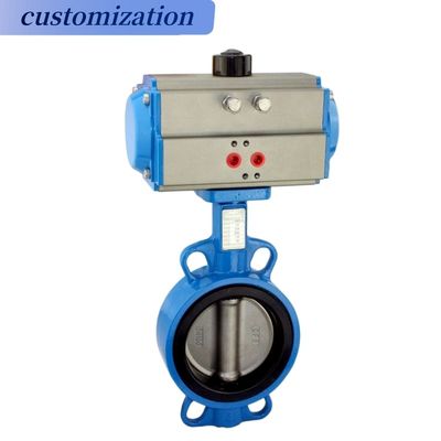OEM Port Size Lever Operado Full PTFE revestido Concentric DIN BS Control Butterfly Valve
