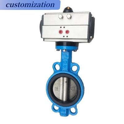 Universal ANSI 150lb DIN pn16 JIS 10K Tipo de Wafer Manutenção de alumínio Wormgear Butterfly Valve