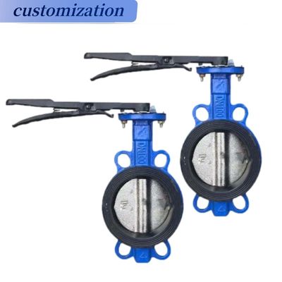 Universal ANSI 150lb DIN pn16 JIS 10K Tipo de Wafer Manutenção de alumínio Wormgear Butterfly Valve