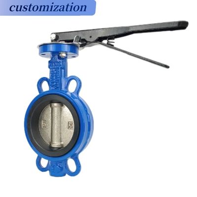 Universal ANSI 150lb DIN pn16 JIS 10K Tipo de Wafer Manutenção de alumínio Wormgear Butterfly Valve