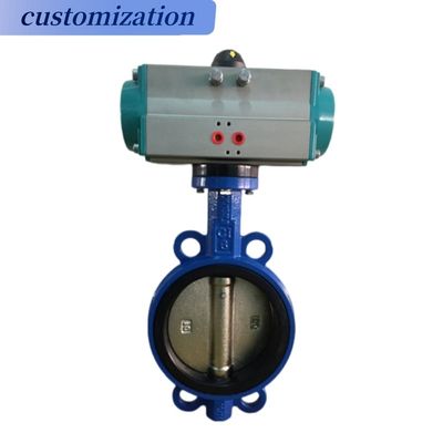Universal ANSI 150lb DIN pn16 JIS 10K Tipo de Wafer Manutenção de alumínio Wormgear Butterfly Valve