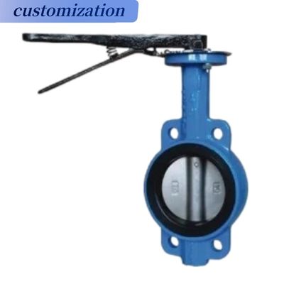 Industrial DN50 pn16 DI Manual válvulas de borboleta de aço inoxidável certificado completo