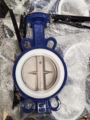 Suporte personalizado ODM EPDM revestido de atuador pneumático Wafer Tipo de controle válvula borboleta