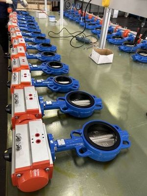 Suporte personalizado ODM EPDM revestido de atuador pneumático Wafer Tipo de controle válvula borboleta