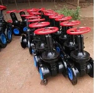 Válvula de porta de ferro dúctil industrial de 8 polegadas com vedação metálica e ligação de flange ANSI