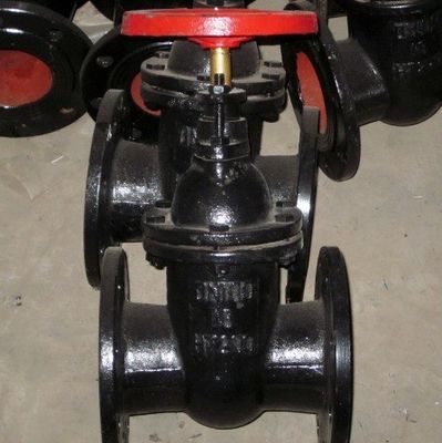 Válvula de porta de ferro dúctil industrial de 8 polegadas com vedação metálica e ligação de flange ANSI