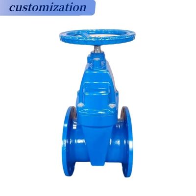 Válvula de porta Py16 de vedação macia de flange de ferro dutilo personalizada com função de operação manual