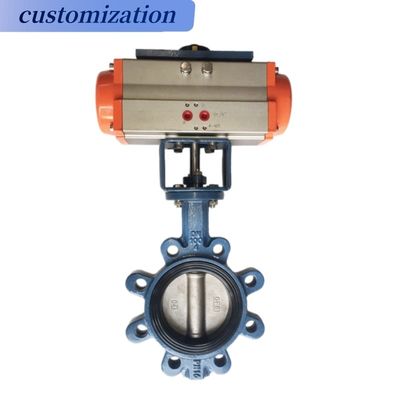Classe 150 válvula de borboleta pneumática para regulação da temperatura normal
