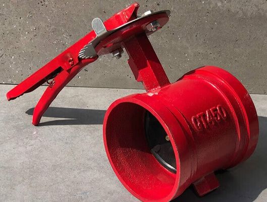 Sistema de incêndio 300Psi Válvula borboleta gancho com sinal personalizado para as suas necessidades