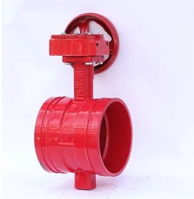 Válvula de borboleta de temperatura média com ranhuras de fogo DI Wafer PN10 PN16 2"-10" para Trench