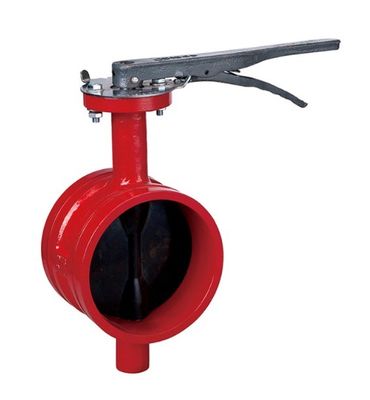 Válvula de borboleta de temperatura média com ranhuras de fogo DI Wafer PN10 PN16 2"-10" para Trench