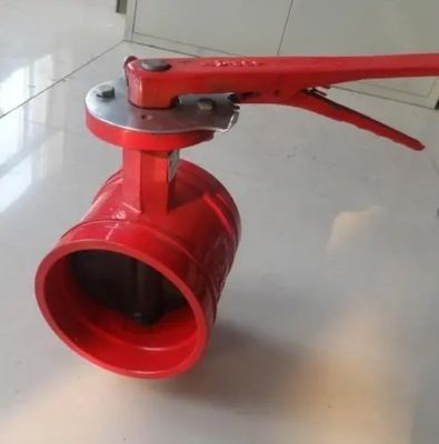 Valva de borboleta com ranhuras manuais de ferro fundido/aço CF8/CF8m com operação manual durável