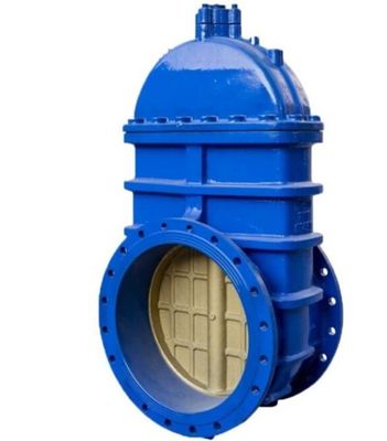 Válvula de porta de fecho de ferro flexível de grande porte para água longa vida útil