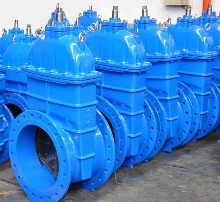 Válvula de porta de fecho de ferro flexível de grande porte para água longa vida útil