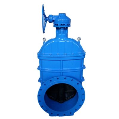 DN400 CI de grande porte Ferro volátil resistente de porta de cunha sentada Pn16 fechamento manual