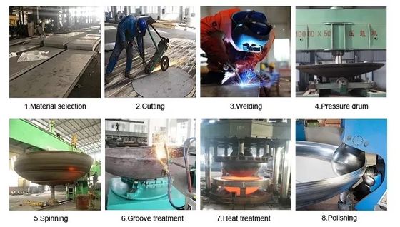 Endes de cabeças de tanques hemisféricos e ASME de engenharia de precisão para necessidades industriais