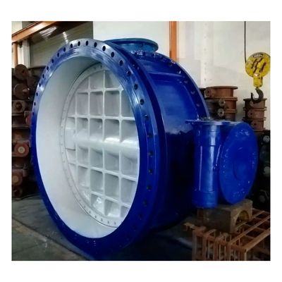 DN1000 Pn16 válvula de borboleta de flange excêntrica dupla de temperatura média para industrial