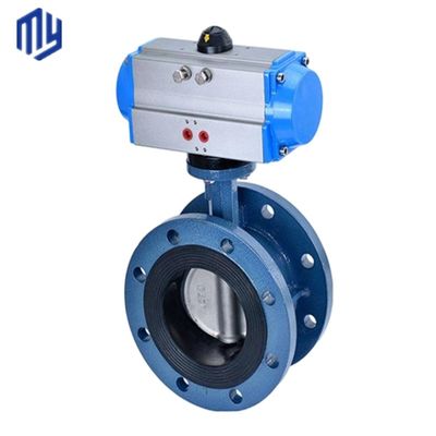 Válvula de borboleta dupla excêntrica industrial Wcb concebida para meios de alta temperatura