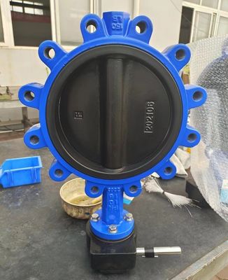 DN200 válvula de borboleta de ferro fundido PTFE flexível para meios de temperatura geral