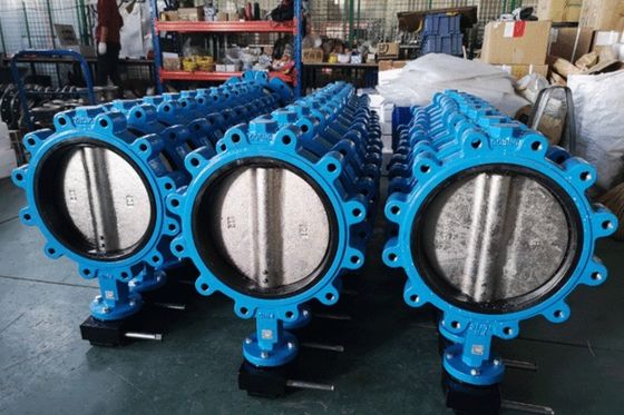 DN200 válvula de borboleta de ferro fundido PTFE flexível para meios de temperatura geral