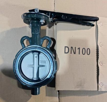 CF8 Placa de ferro fundido Medios de água 10K Manutenção manual Operada DK Wafer Butterfly Valve