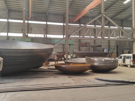 Placa revestida de aço carbono com cabeça de triturador 304 com cabeça de triturador semi-elíptica ASME
