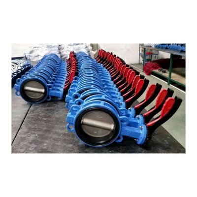 DI Material do corpo Soft Seat Wafer Butterfly Valve com atuador pneumático personalizado