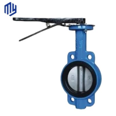 Válvula de borboleta de ferro dúctil com apoio de flange de aço inoxidável
