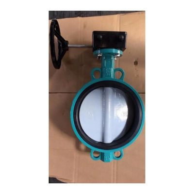 Válvula de borboleta de ferro dúctil com apoio de flange de aço inoxidável