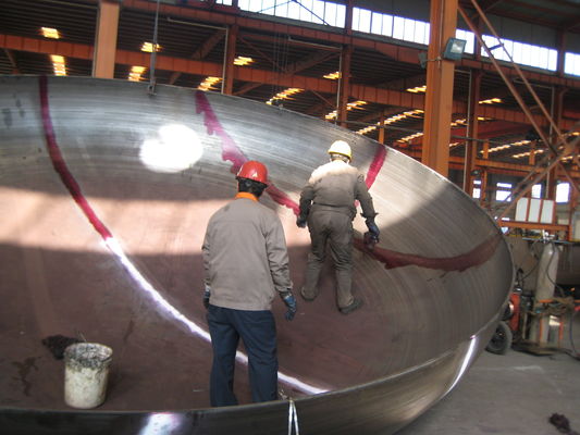 Tanque de água de hemisfério elípsoidal de poço oco exterior cabeças de prato para círculos industriais