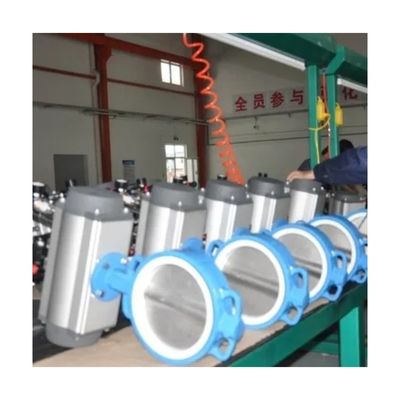 Corpo de aço carbono de ferro fundido EPDM Soft Seal Wafer Manual Butterfly Valve