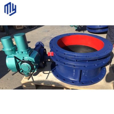 Válvula de borboleta de flange duplo de gás com caixa de engrenagens Pn6/Pn10/Pn16 com suporte OEM