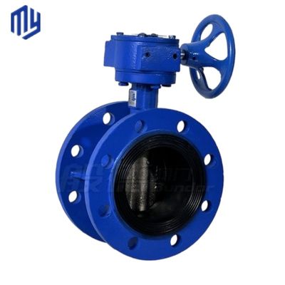 DN80 DN100 Pn6 Pn10 válvula de borboleta de flange duplo para eficiência de temperatura média