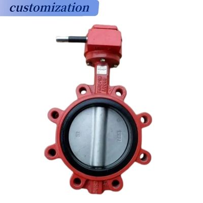ODM EPDM sentado Corpo de aço carbono Semi-Lug Válvula borboleta para serviço de aquecedor de água