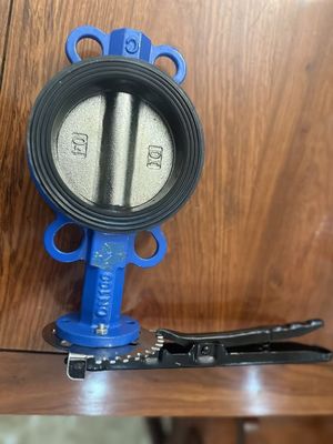 Válvula de borboleta revestida em PTFE de 200 mm para operação manual em aplicações industriais