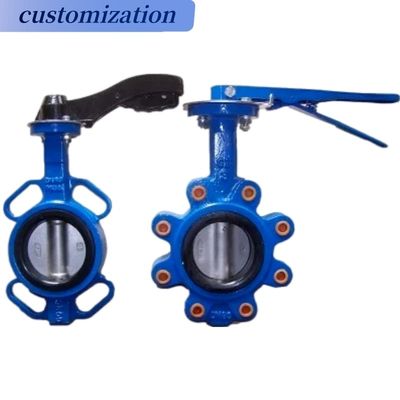 Válvulas de borboleta hidráulica Ferro fundido extensão flange de caule PVC pneumático 1 polegada sanitário