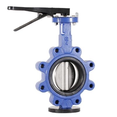 Válvula de borboleta versátil de alavanca manual para meios de gás e flange de ferro fundido