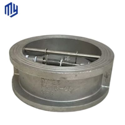 Flanca manual de aço inoxidável Pn25 DN 50 Wafer Lift Single Plate Swing Check Valve para válvula de drenagem