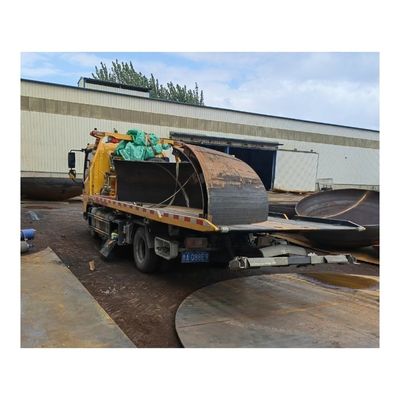 Tanque de cabeça de prato elíptica grande termina com conexão de soldagem personalizada em direto