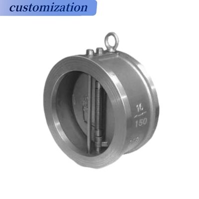Válvula de verificação hidráulica de wafer de ferro fundido de aço inoxidável 304 316 válvula de verificação de placa dupla