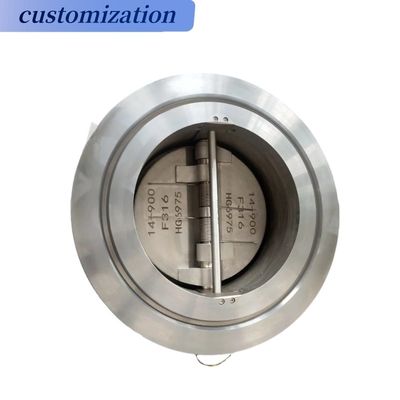 Válvula de verificação hidráulica de wafer de ferro fundido de aço inoxidável 304 316 válvula de verificação de placa dupla