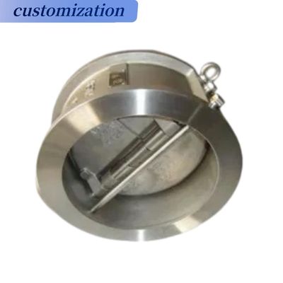 Válvula de verificação hidráulica de wafer de ferro fundido de aço inoxidável 304 316 válvula de verificação de placa dupla