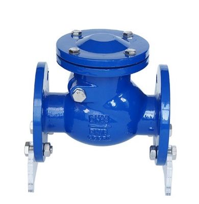 6 polegadas / 8 polegadas de ferro dúctil CI PN16 válvula de verificação de balanço de flange para suporte personalizado ODM