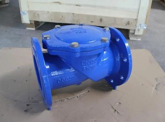 Suporte DN200 BS AWWA Ferro fundido de aço volátil silencioso placa de borracha válvula de verificação de balanço