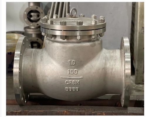 4 polegadas CF8 WCB de aço carbono Flange balanço válvula de verificação certificado completo e manual