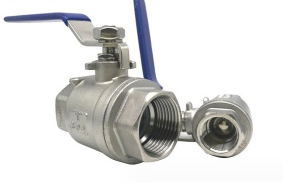 Válvula de esferas NPT/BSP DN15 para aplicações industriais/sanitárias de aço