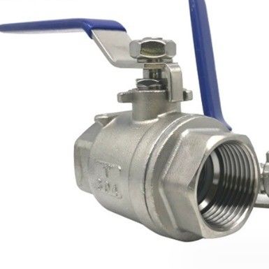 Garrafa de aço geral com fio interno de bloqueio BSP NPT 2PC válvula de esfera SS304 316