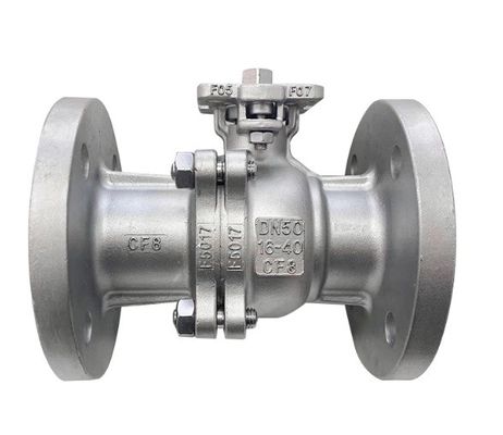 CF8/CF8m/Flutuante de aço carbono tipo 2PC válvula de esferas de flange para água e segurança contra incêndio