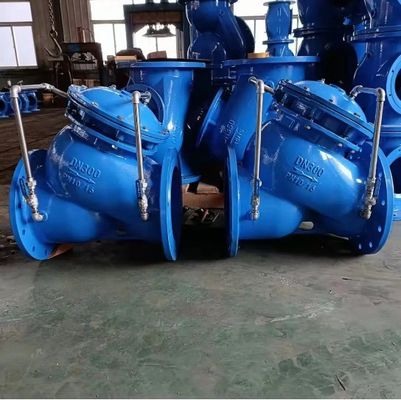 Ferro fundido robusto ANSI 150LB JIS 10K pn16 WCB Diafragma hidráulico de água válvula de controle de bomba multifuncional